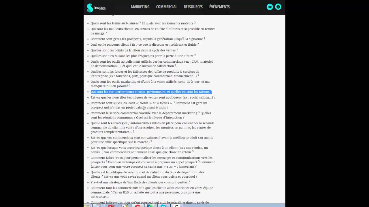 Comment faire un audit commercial puis mettre en place de la Sales Enablement ?