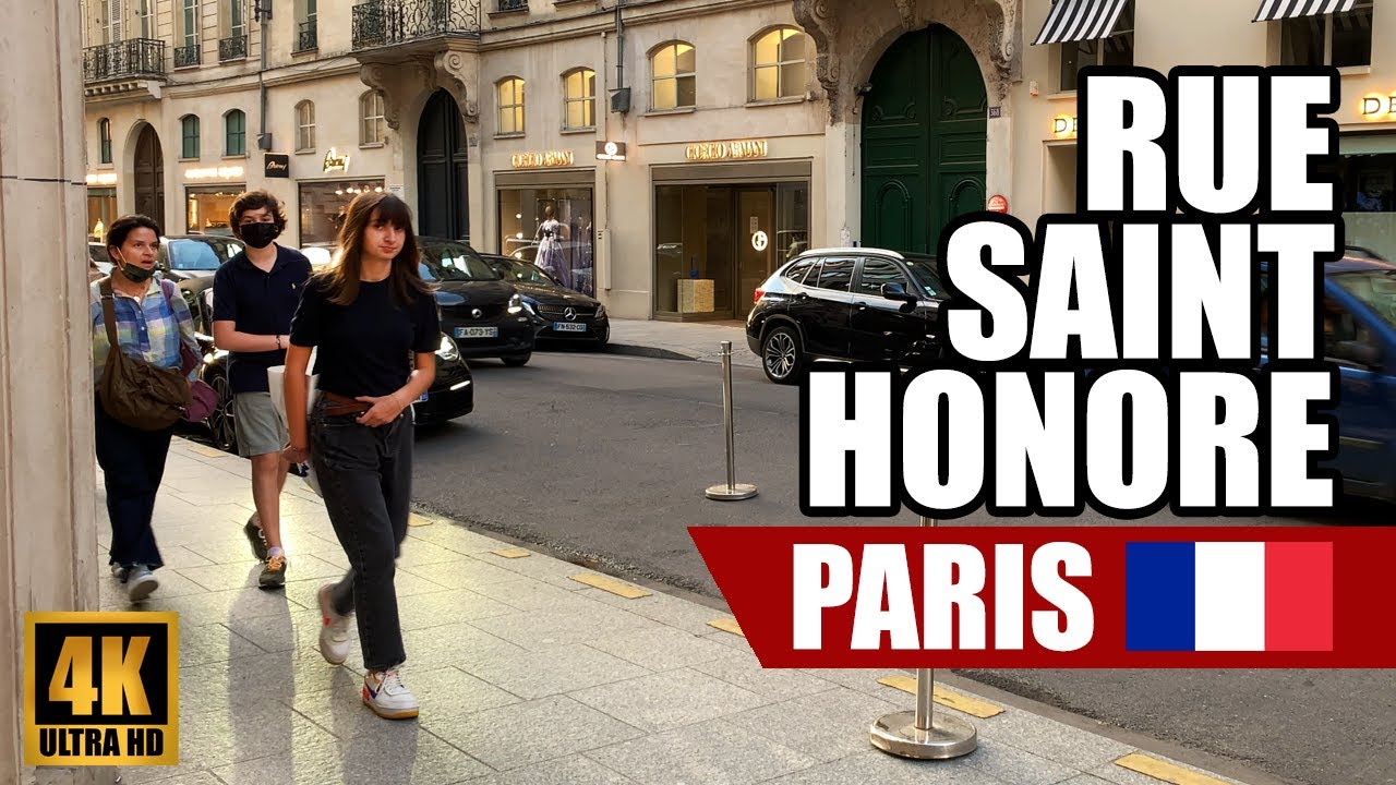 Paris Evening Walk at Rue Saint-Honoré | July 2021【4K 50fps】