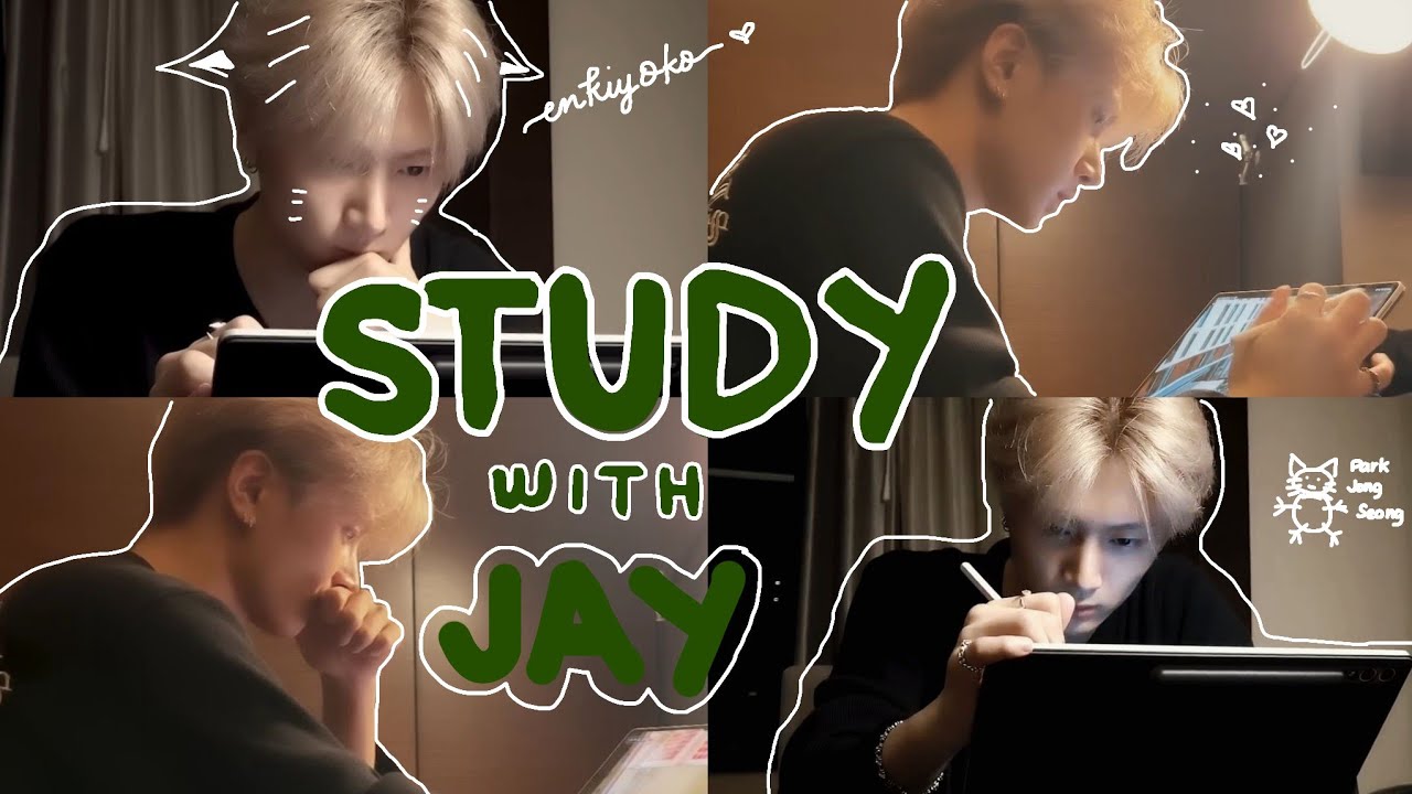 STUDY WITH ENHYPEN JAY (PARK JONGSEONG) / 1 HOUR GRIND NO DISTRACTIONS / KEYBOARD ASMR /