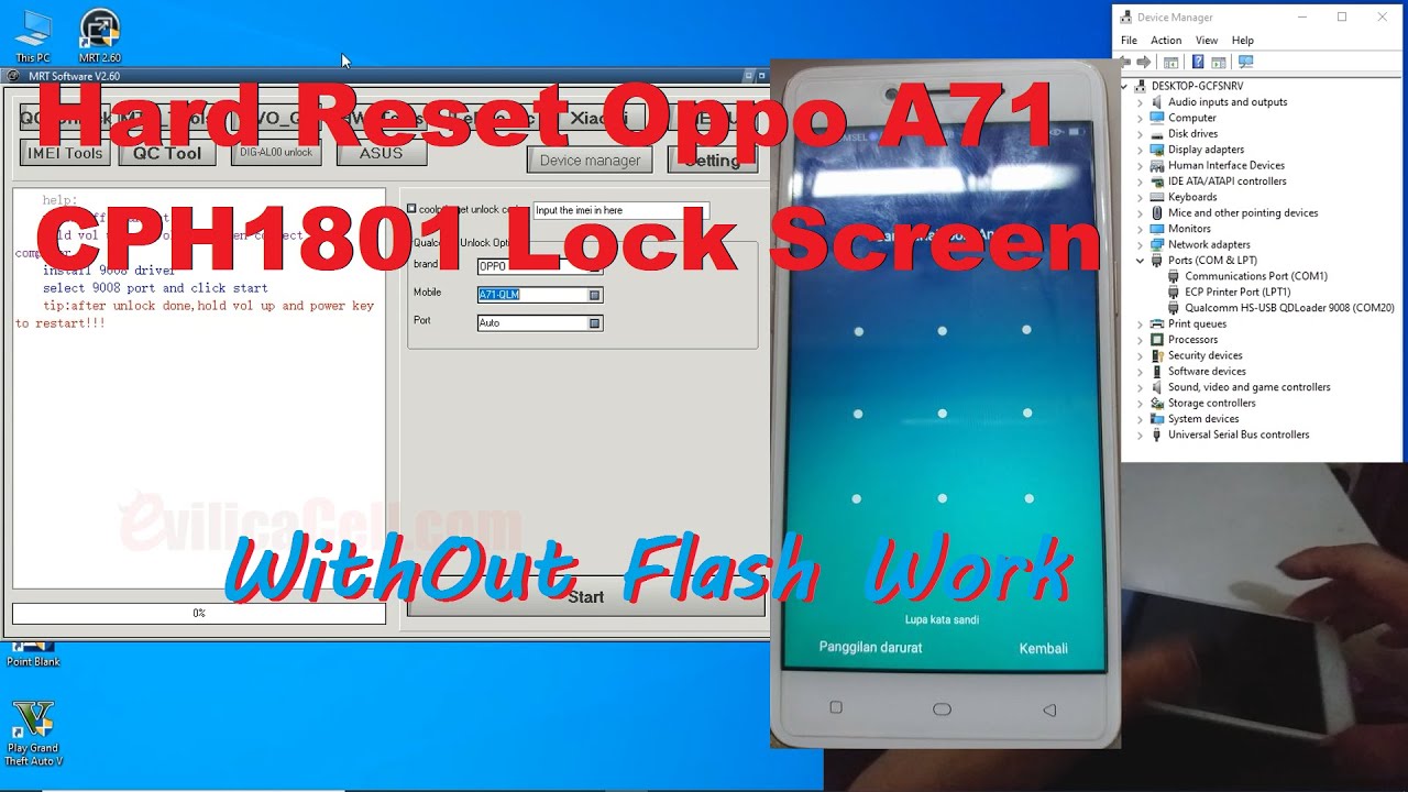 Tutorial Hard Reset Oppo A71 (CPH1801) 100% Work