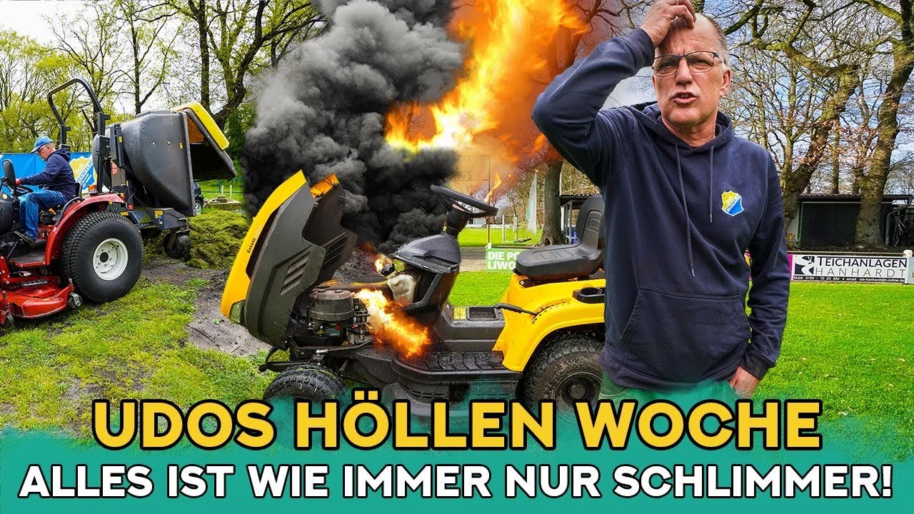 Traktor & Rasenmäher kaputt - Totalschaden Woche auf dem Fußballplatz ? | Udo & Wilke