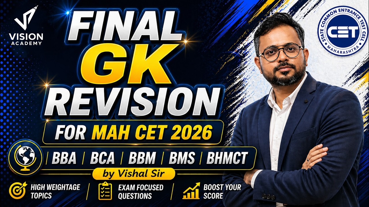 MAH CET 2026 BBA BCA BBM BMS BHMCT 🚀 GK & Current Affairs Final Revision Day 10 🚀  Invincible 3.0