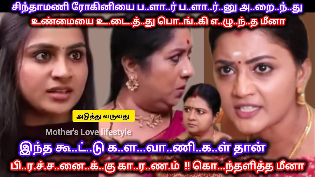 ரோகினி சிந்தாமணியை ப..ளா..ர் ப..ளா..ர்னு அ..றை.ந்..து உண்மையை உ..டை.த்.து பொ..ங்.கி எ..ழு.ந்.த மீனா 