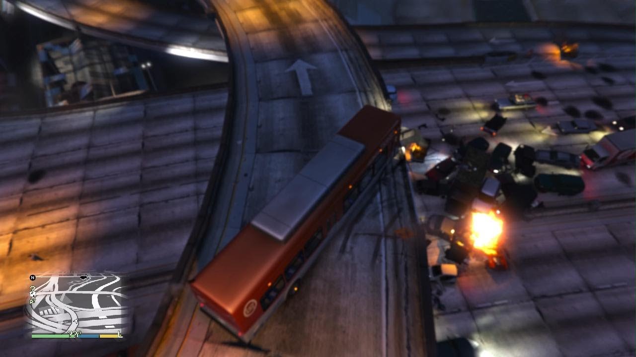 Grand Theft Auto V Traffic Bus Highway 😭 part 22