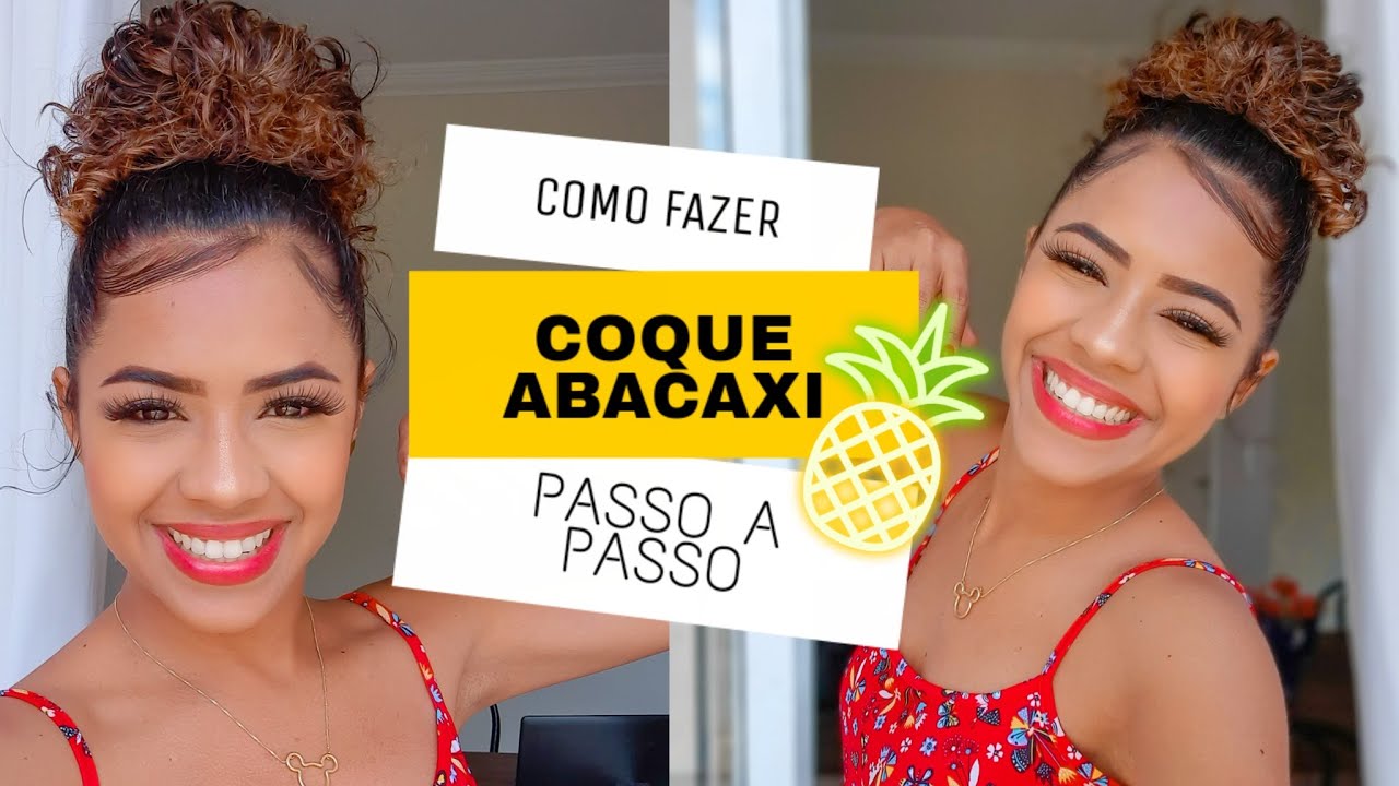 COMO FAZER COQUE ABACAXI DAS CACHEADAS PASSO A PASSO I PENTEADO PARA CABELO CACHEADO |COQUE PERFEITO