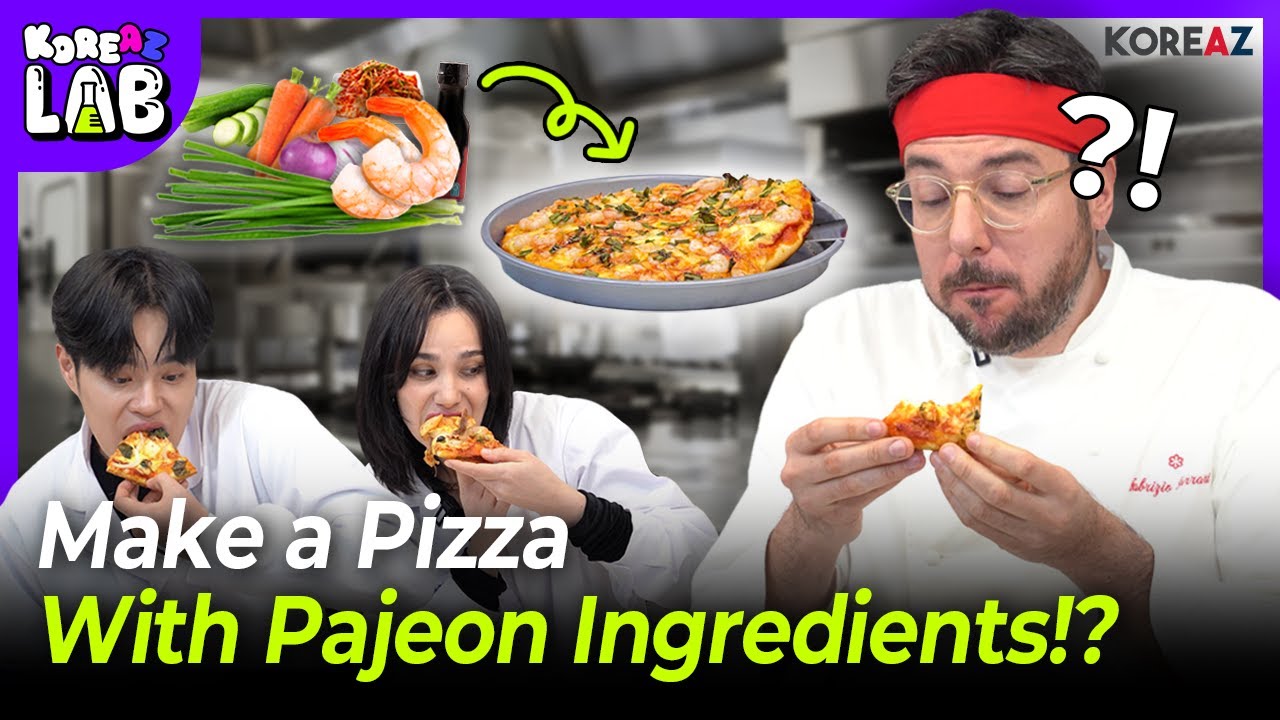 Make a Pizza with Pajeon Ingredients?! | KOREAZ LAB ep.02