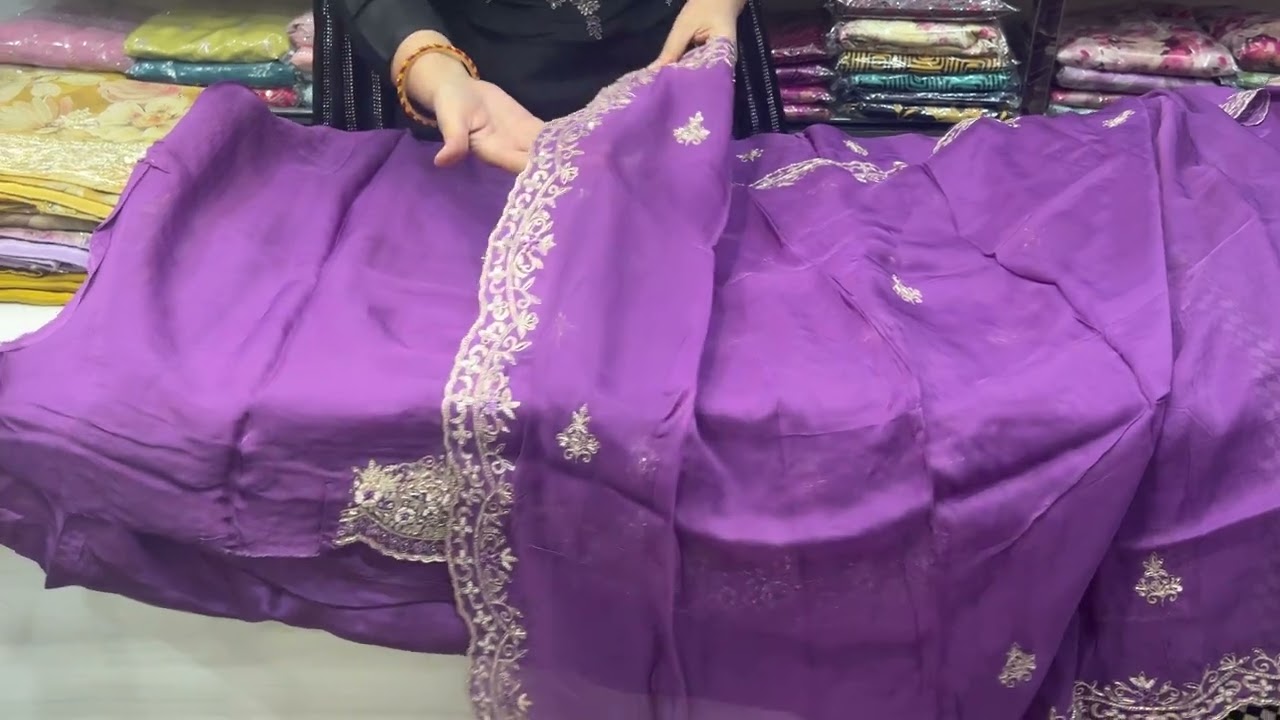 Pure tussar silk, premium organza and handwork ki beautiful new collection (9896153056)(7/11/24)🌺💃