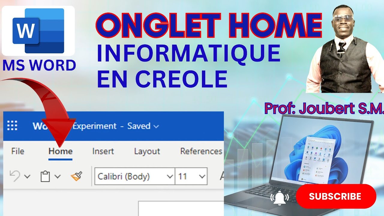 MS WORD en Créole, Onglet Home, Cours Informatique  