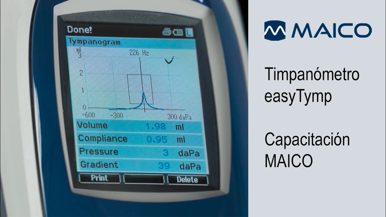 Timpanómetro easyTymp | Capacitación MAICO | Pruebas diagnósticas y de tamizaje auditivo