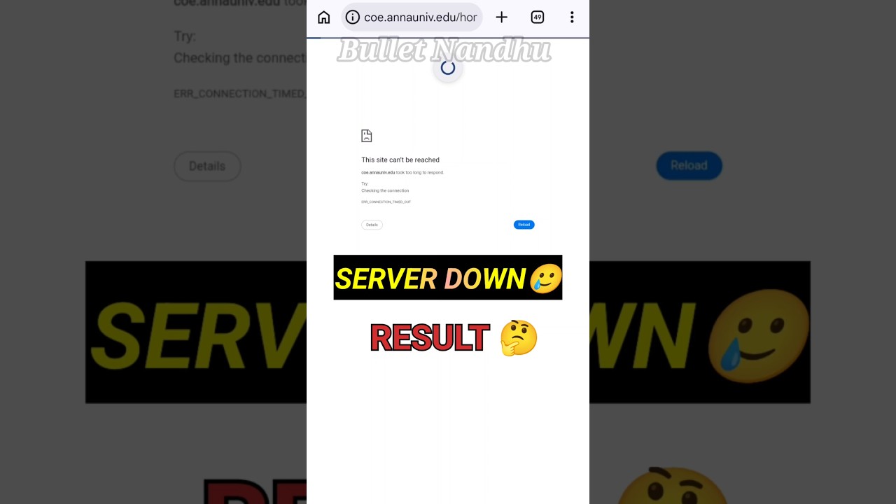 Anna University Server Down & Results?#annauniversity #annauniversityresults#serverdown #r2021#r2025