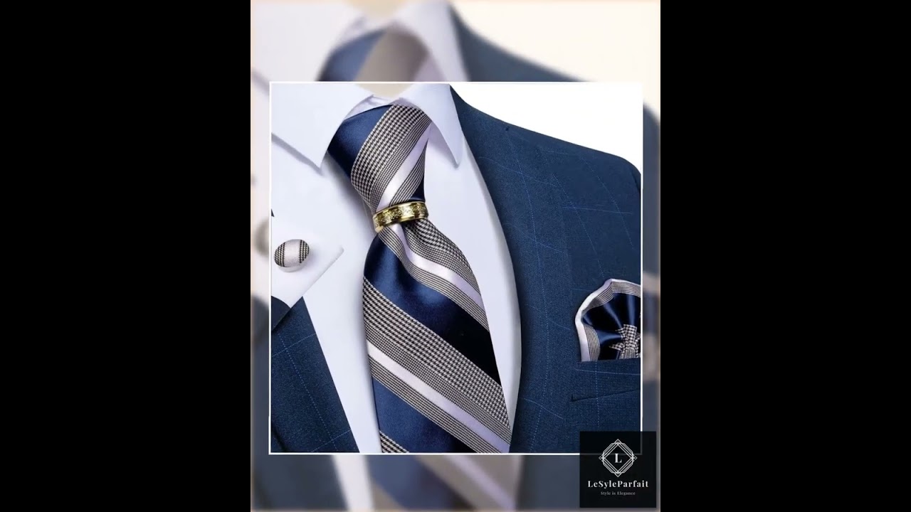 ⚡Buy Plaid Silk Necktie Set exclusively at LeStyleParfait.com 👈