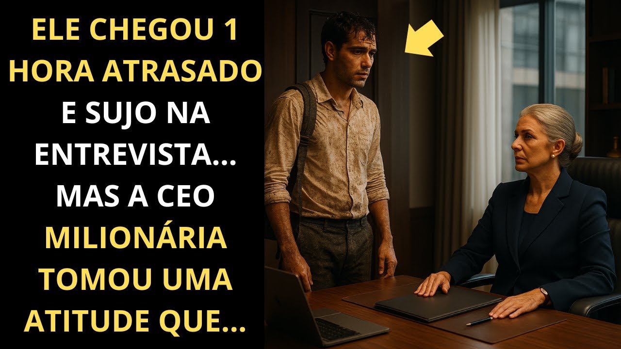 ELE CHEGOU 1 HORA ATRASADO E SUJO NA ENTREVISTA… MAS A CEO MILIONÁRIA TOMOU UMA ATITUDE QUE...