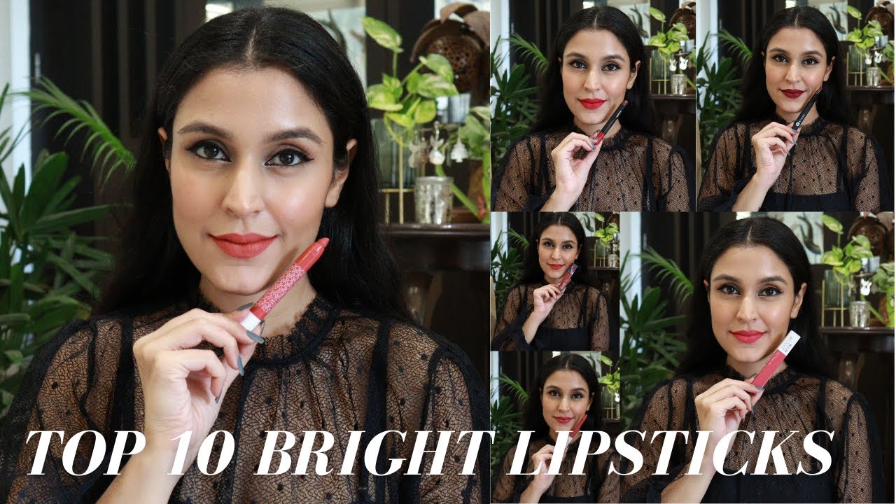 TOP 10 AFFORDABLE BRIGHT LIPSTICKS FOR INDIAN SKIN UNDER 5 MINS | Chetali Chadha