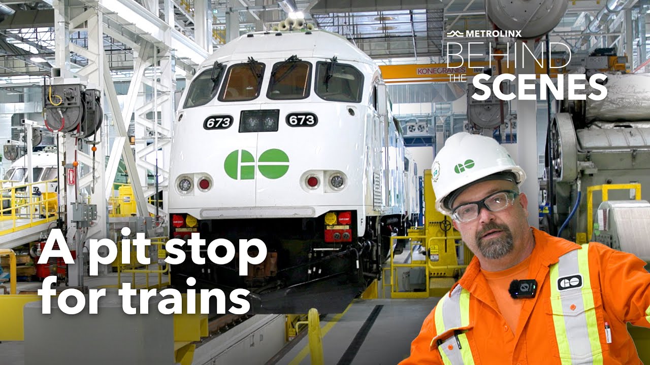 Tour GO Transit's train maintenance facility in 100 seconds