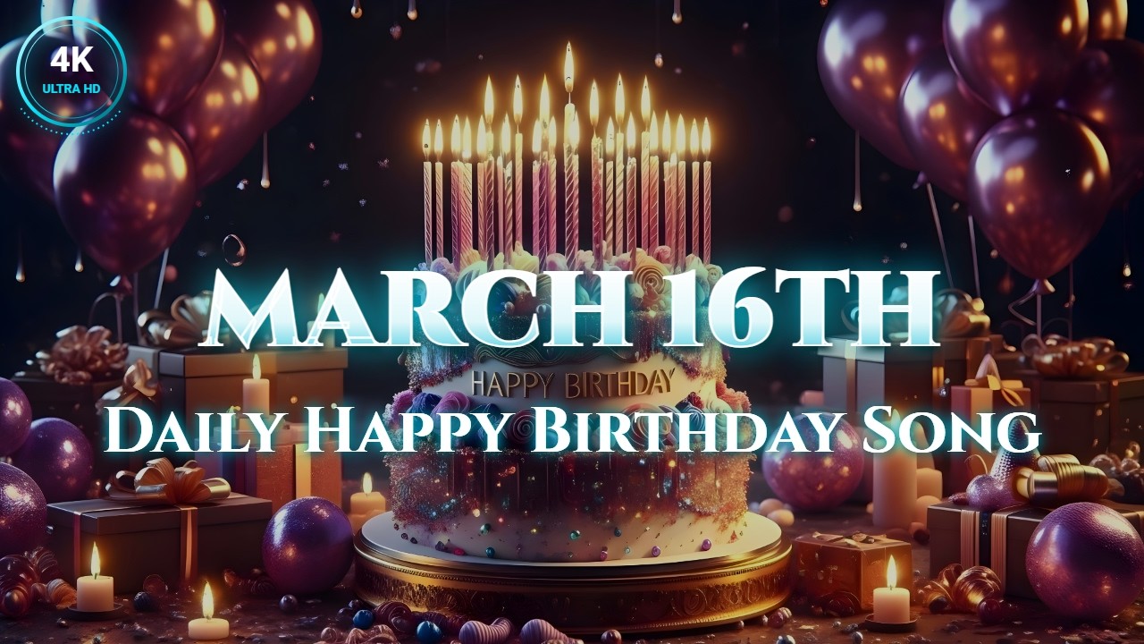 Happy Birthday March 16th 🎸 High-Energy Acoustic Birthday Song (4K Edition)