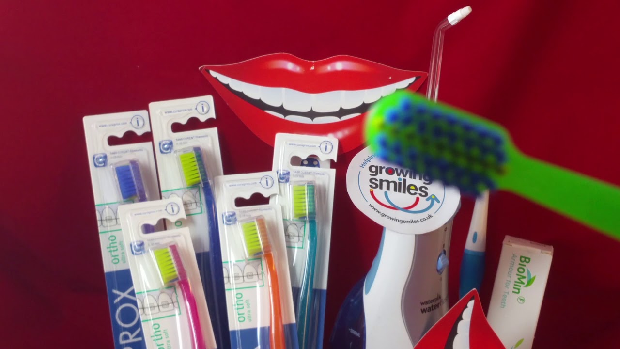 How to clean around braces with orthodontic brace toothbrush
