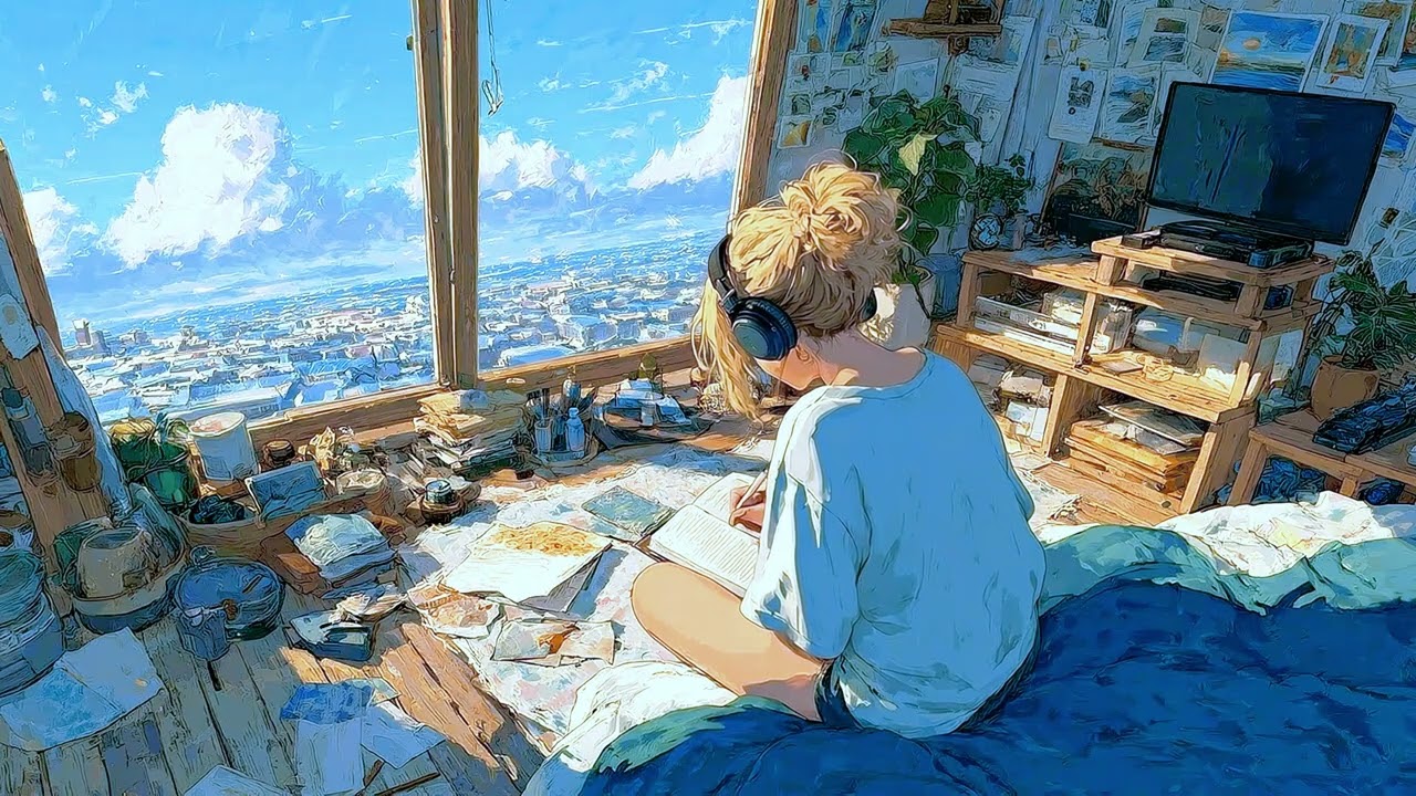 A Quiet Morning in Lofteria ☀️ Study & Writing Lofi Mix
