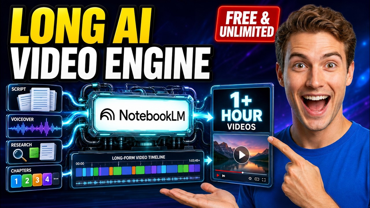Turn NotebookLM into Long AI Video Engine (FREE)
