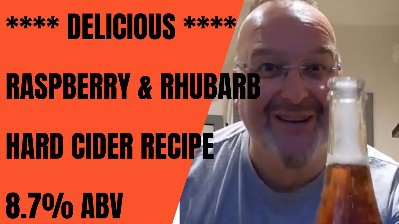 Making A Raspberry & Rhubarb Cider 8.7% ABV. Hard Cider Brewed with the Turbo Cider Method