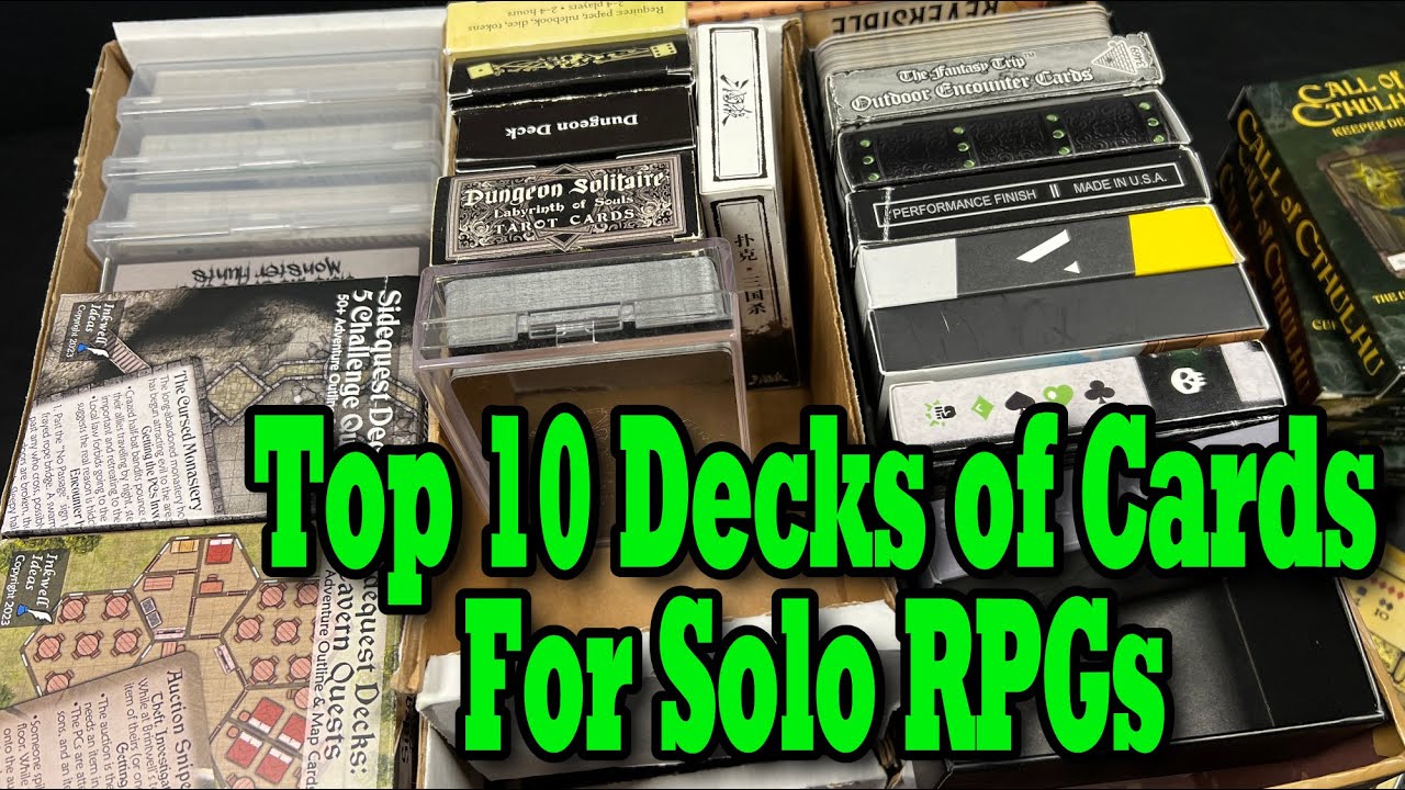 Sometimes You Need a Deck of Cards - Top 10 Card Decks for Solo RPGs