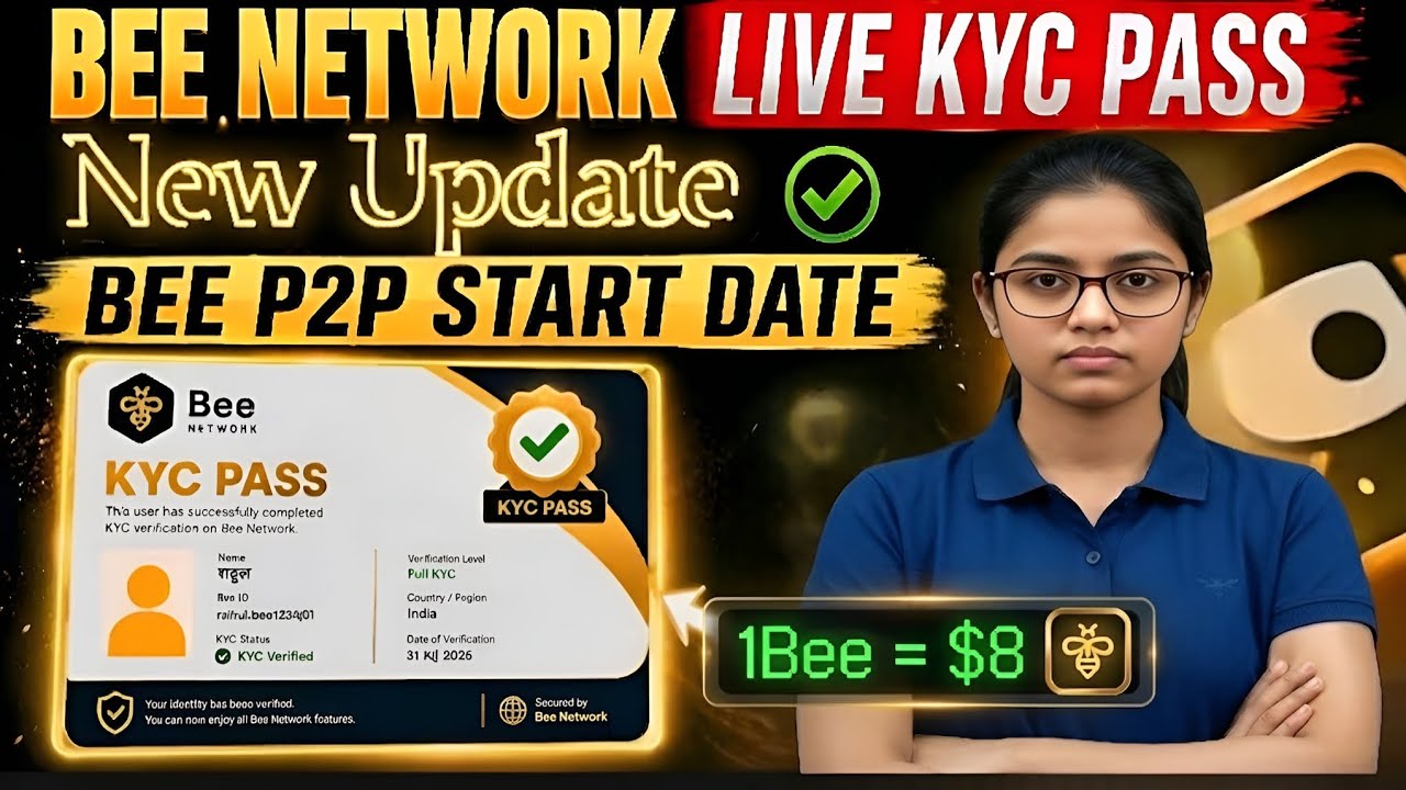 Bee Network: Доказательство прохождения KYC! 🍯 | Старт P2P и 1 Bee = $8 &mdash; Главные новости #beenet...
