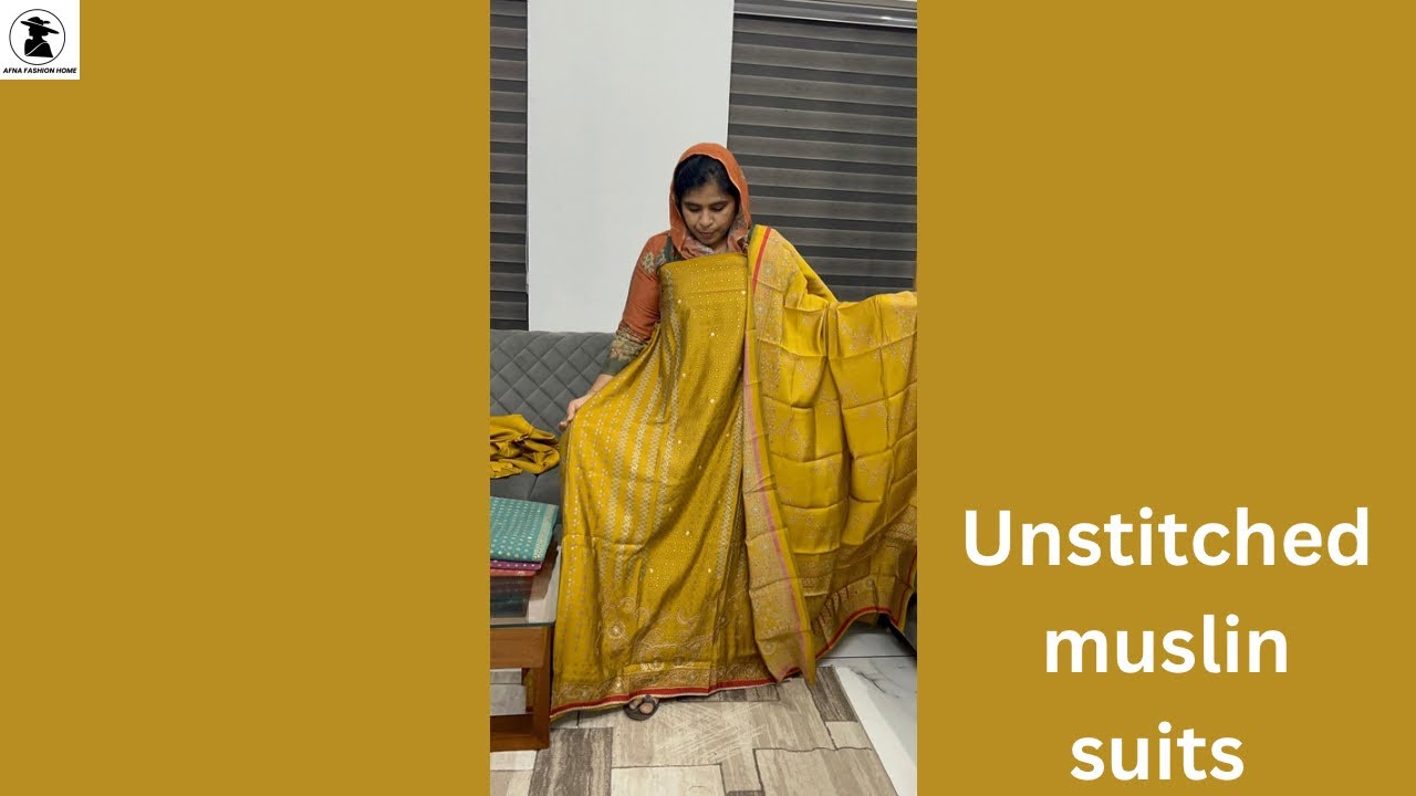 PRICE:1470+SHIPPING.UNSTITCHED MUSLIN SUITS.NO COD.NO RETURN.AFNA FASHION HOME.BOOKING:7736970623.