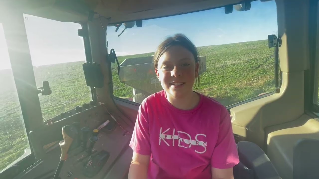 Morgan sowing wheat!