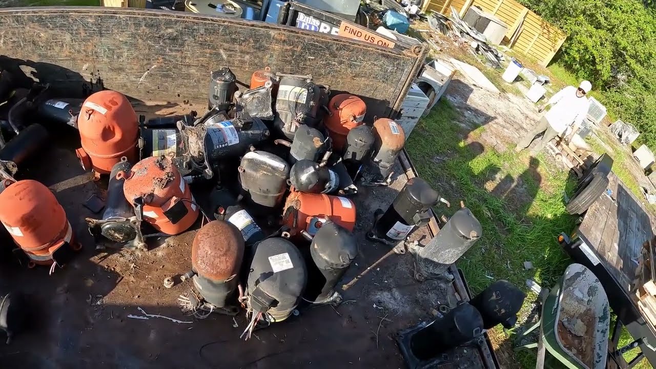 Massive Scrap Metal Haul! Tons of Compressor & AC Units Ready for the Yard! 💰