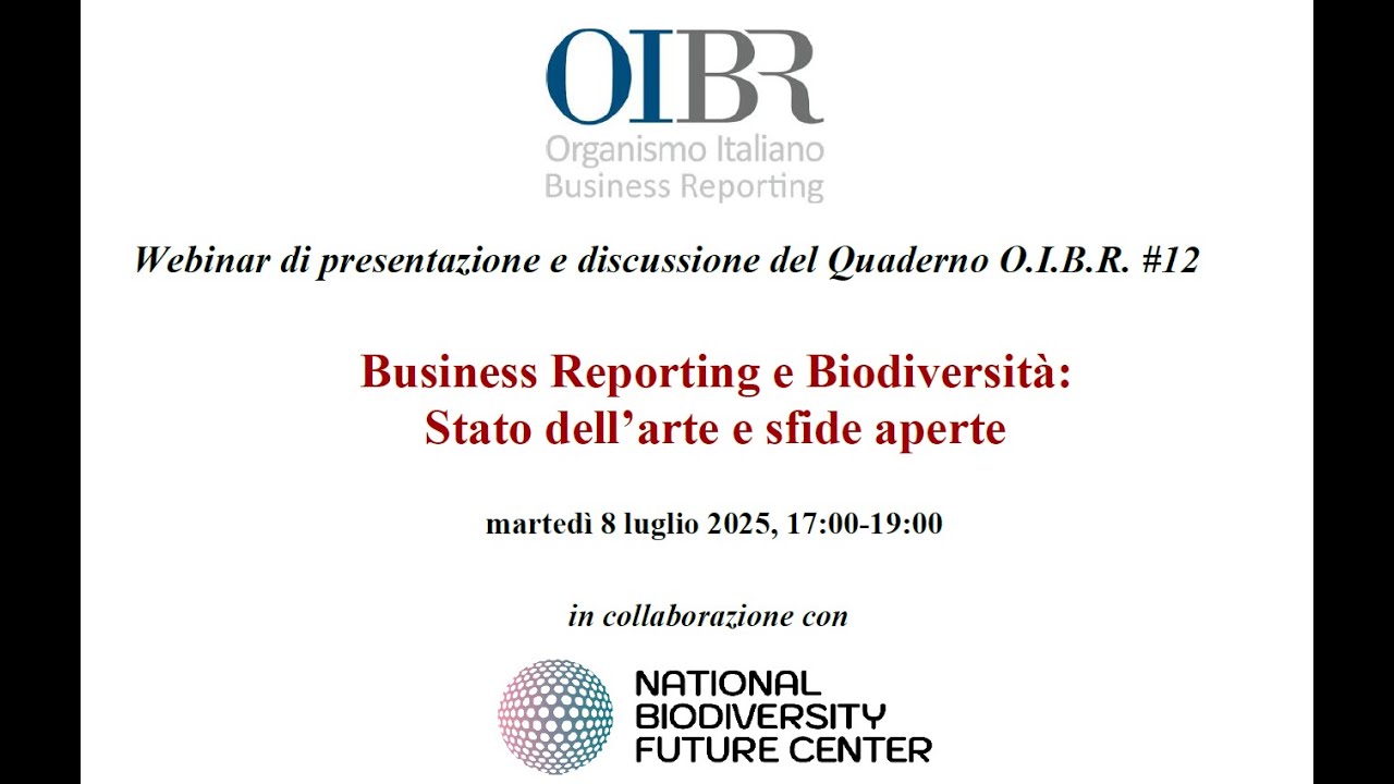 Business Reporting e Biodiversità: Stato dell’arte e sfide aperte