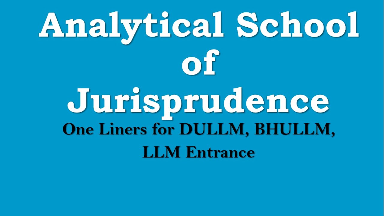 #OneLinersJuriprudence #LLMENTRANCE #JOHNAUSTIN #PGENTRANCE #DULLM #BHULLM #AILETLLM #CLATPG #LLM
