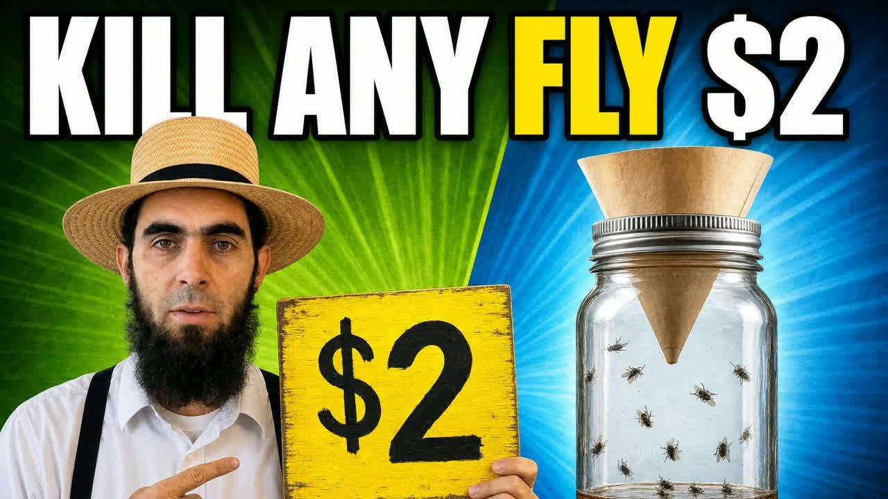 KILL Every FLY the Amish Way &mdash; $2 Glass Jar Trap (Kitchen & Barn)