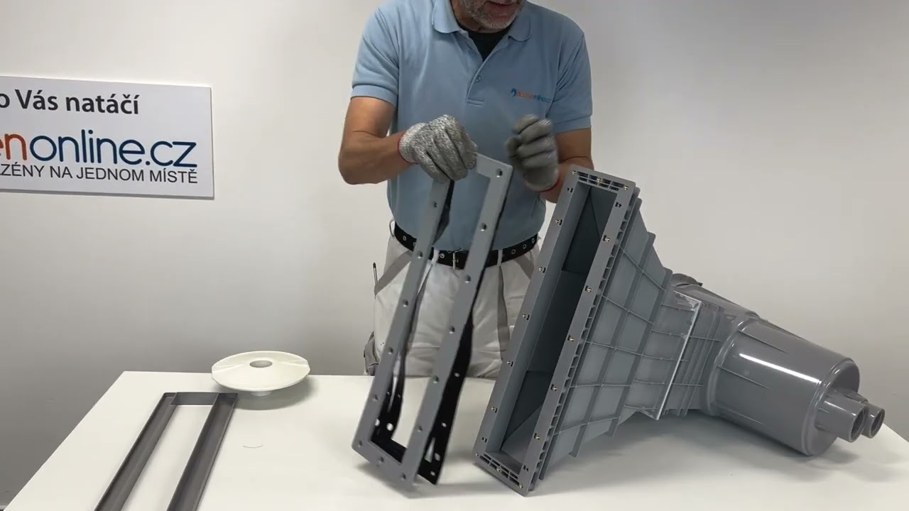 Superskimmer VA pro fóliované bazény světle šedý