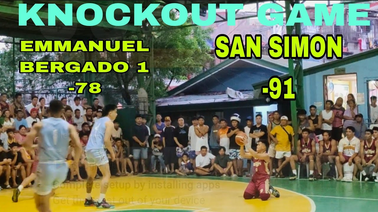 Knockout game brgy San Simon vs brgy Emmanuel bergado 1
