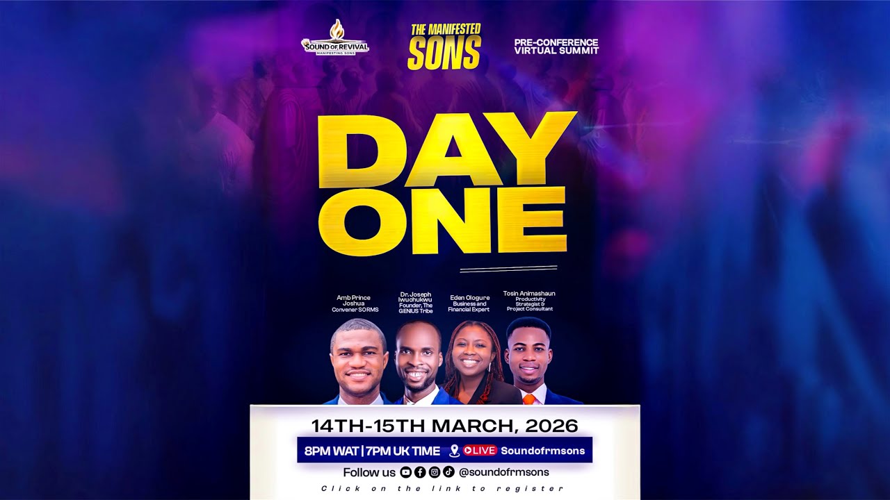The Manifested Sons - Day 1 | SORMS Lagos 2026 Pre-Conference Virtual Summit