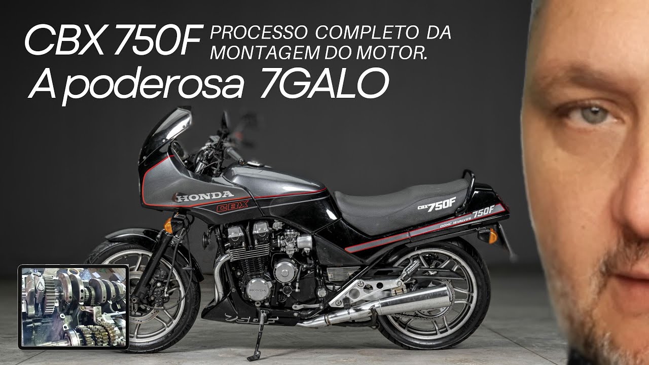 #7galo OS ANTIGOS SEGREDOS DA MONTAGEM DO MOTOR. #cbx750f parte 01 câmbio pistões  anéis e cilindros