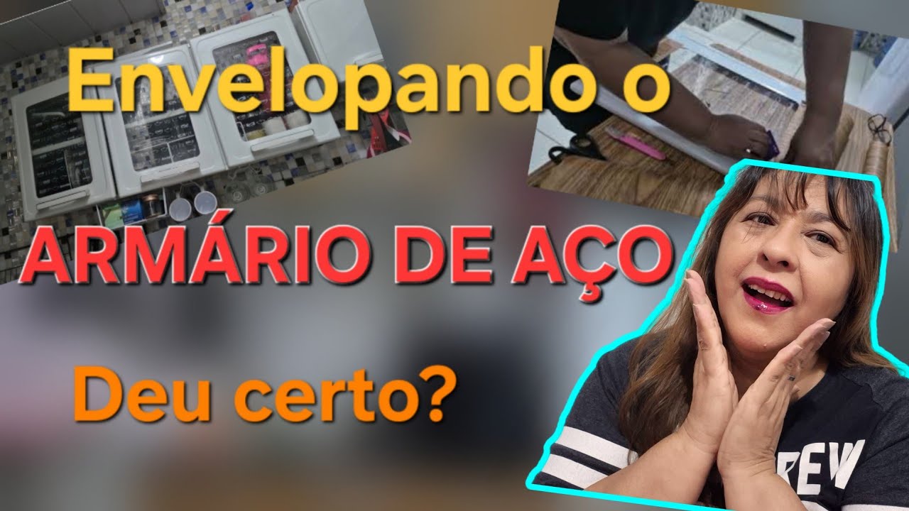 ENVELOPEI O MEU ARMÁRIO DE AÇO DA COZINHA #2PARTE +O RESULTADO ME SURPREENDEU! #vlogrotina #cozinha 