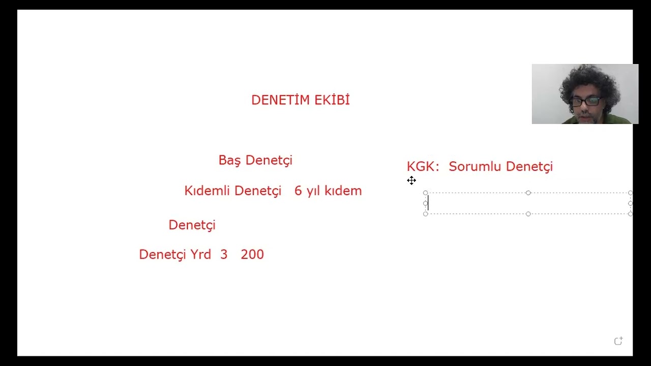 SMMM SGS Staja Başlama Denetim Dersi 6  I Denetim Ekibi? 