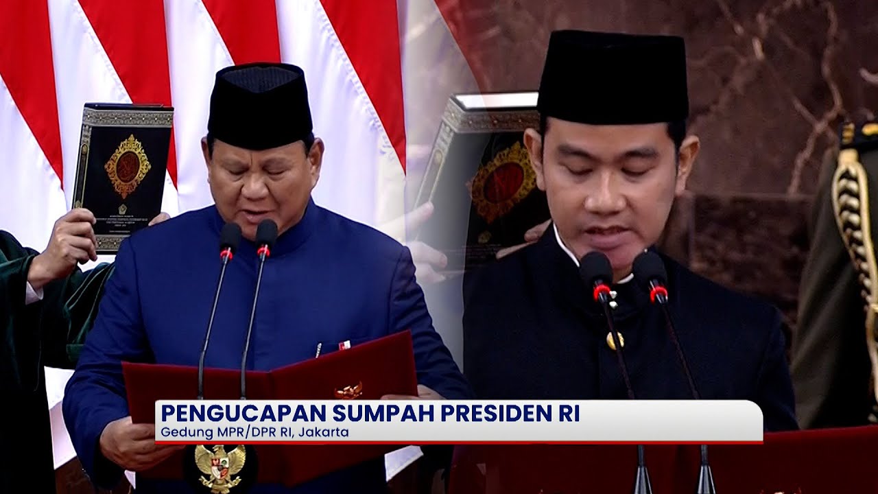 Momen Pengambilan Sumpah Presiden Prabowo & Wapres Gibran | Pelantikan Presiden & Wakil Presiden RI