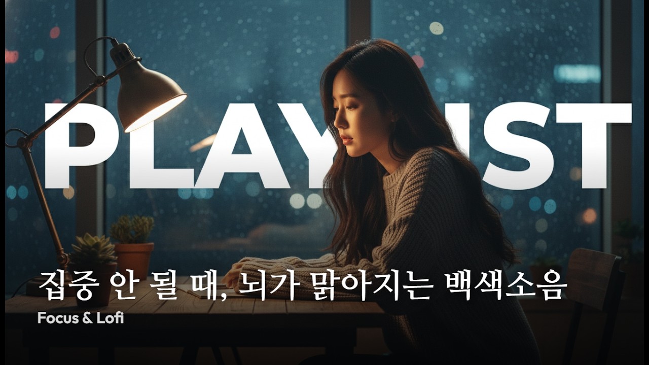 playlist 📖 집중 안 될 때, 뇌가 맑아지는 백색소음 | Focus & Lofi