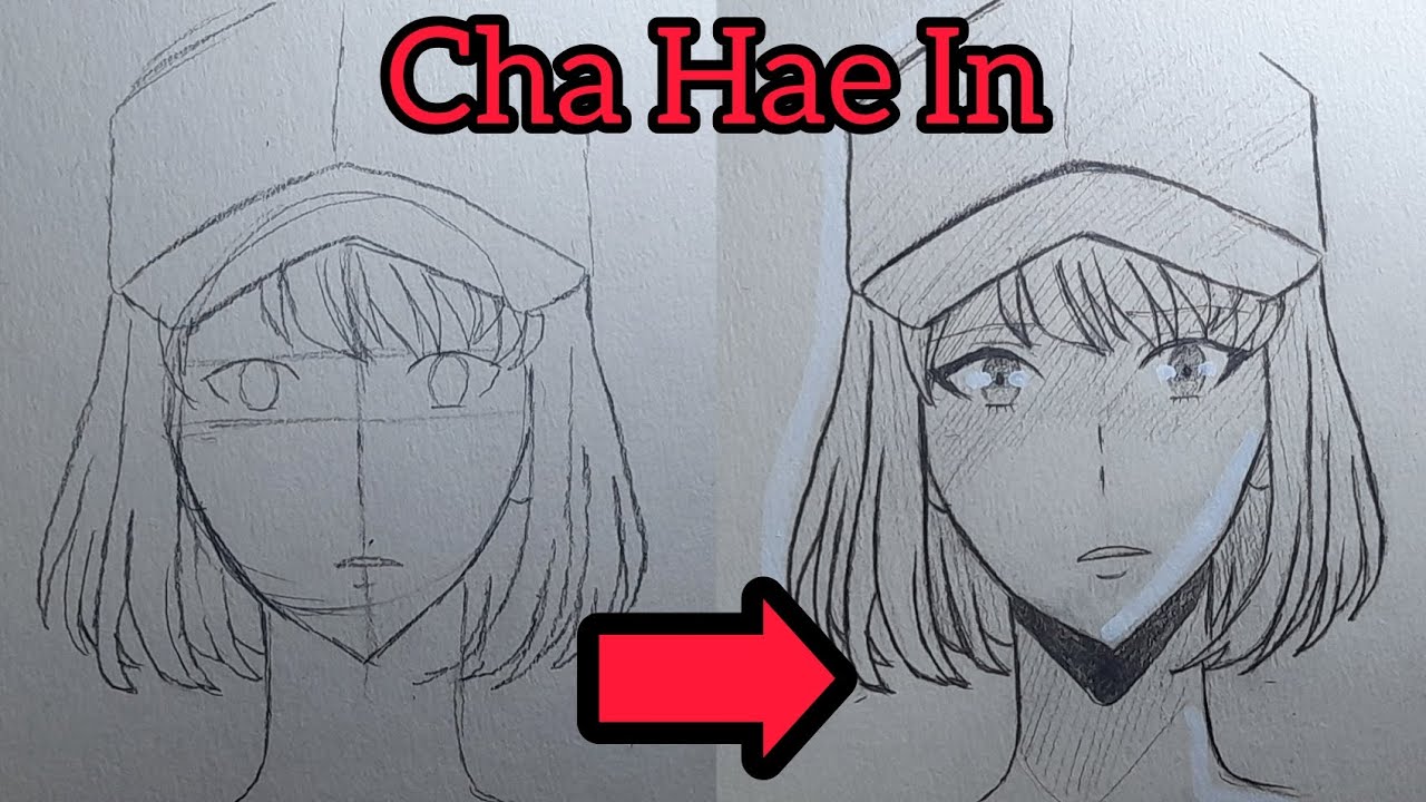 Anime drawing|How to draw Cha Hae In from Solo Leveling|Step by step