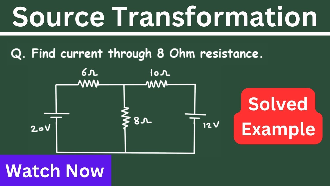 source transformation circuit analysis | Electrical Engineering