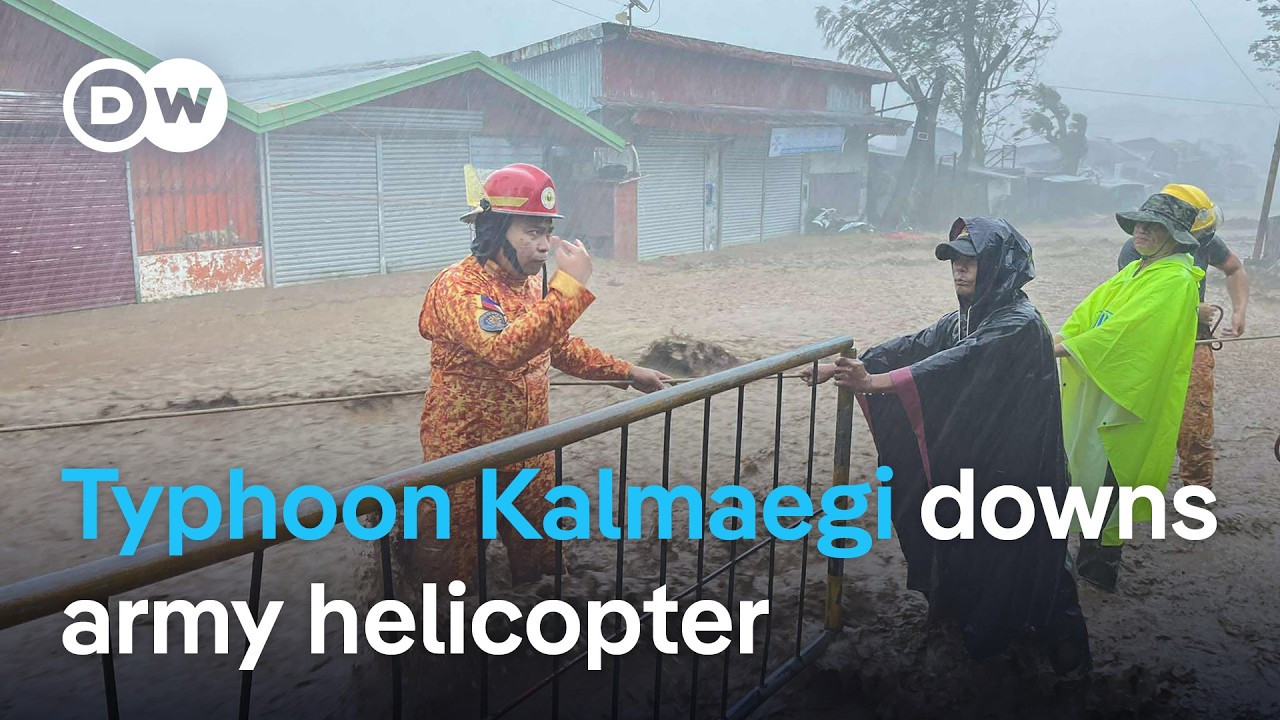 Typhoon Kalmaegi causes fatal helicopter crash, leaves Flood survivors trapped on roofs | DW News