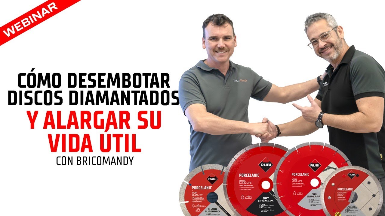 C&oacute;mo desembotar discos diamantados y alargar su vida &uacute;til con Brico Mandy