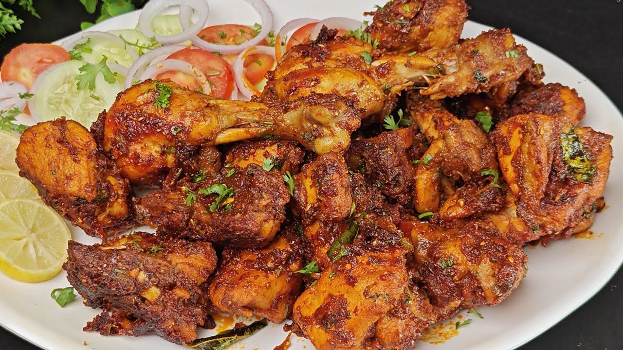 Garlic Roasted Chicken | Chicken starter Recipe | Masala Chicken Dry Roast