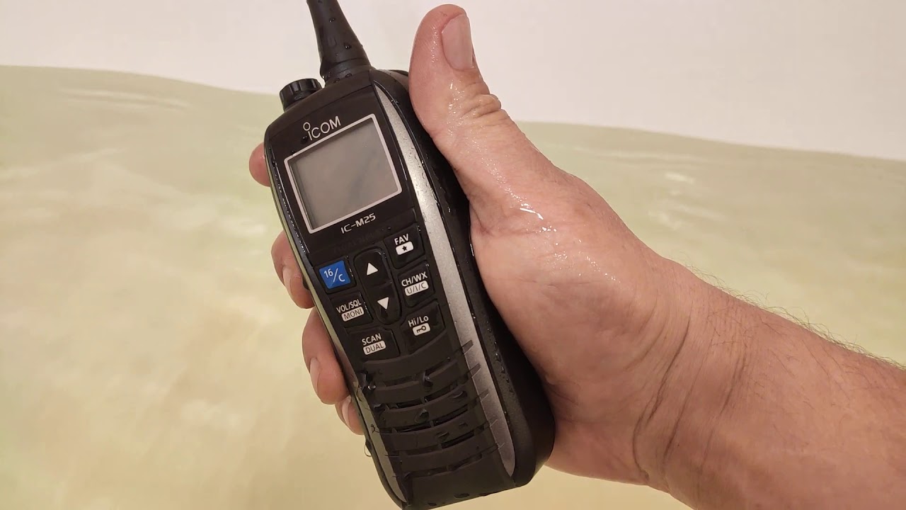 Icom m25 in water