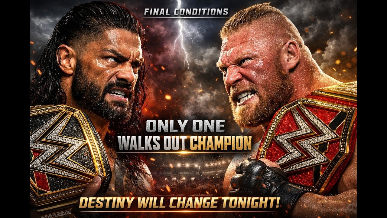 WWE 2K25 PC Gameplay | Brock Lesnar vs Roman Reigns – WWE Championship Match (No Commentary)