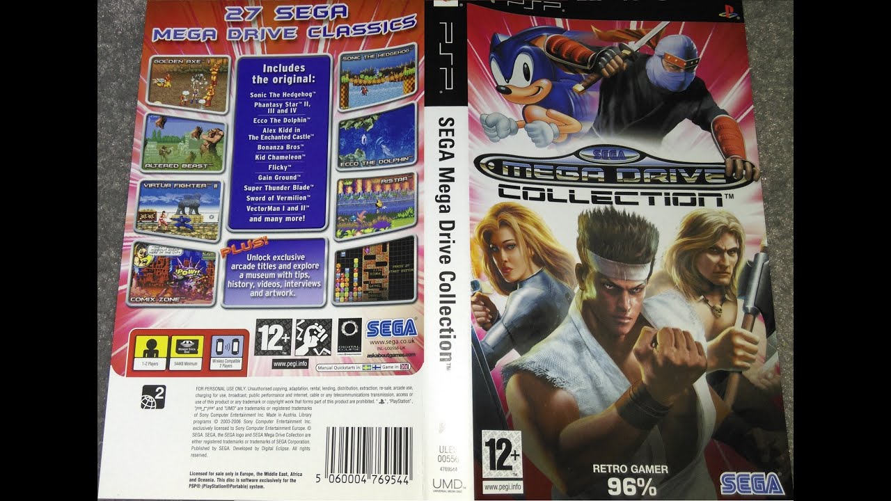 Sega Megadrive Collection na Sony PSP - przeglad gier