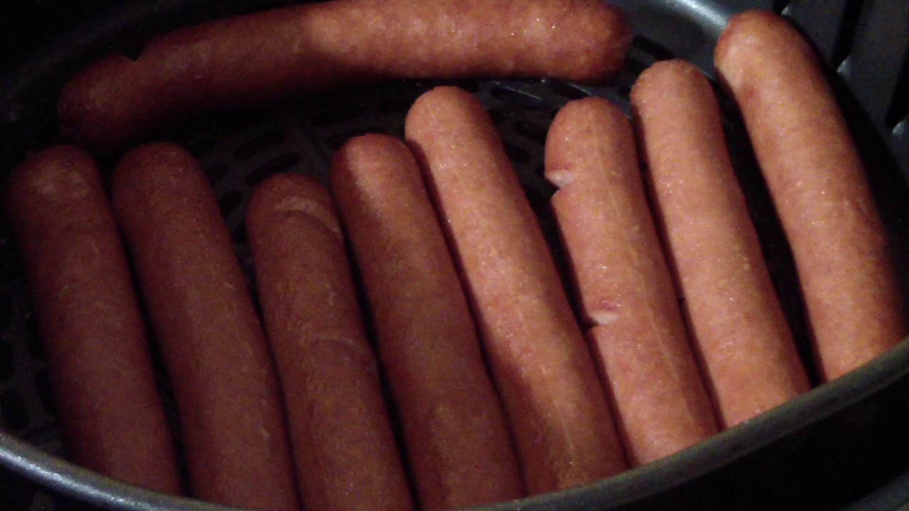 Air Fryer Nathan Hot Dogs FROM FROZEN Cooks Essentials Airfryer chili dogs