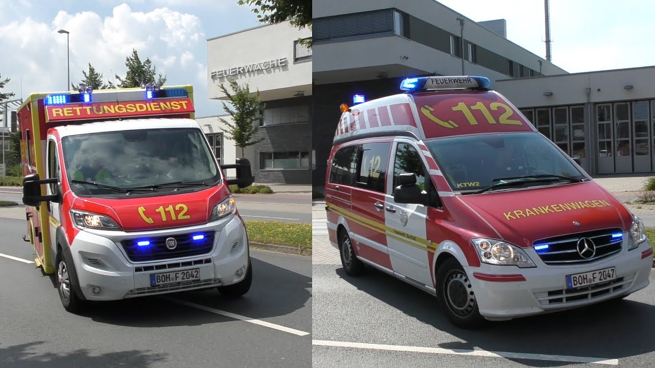 Einsatzfahrten Rettungsdienst der Feuerwehr Bocholt [+neuer KTW]