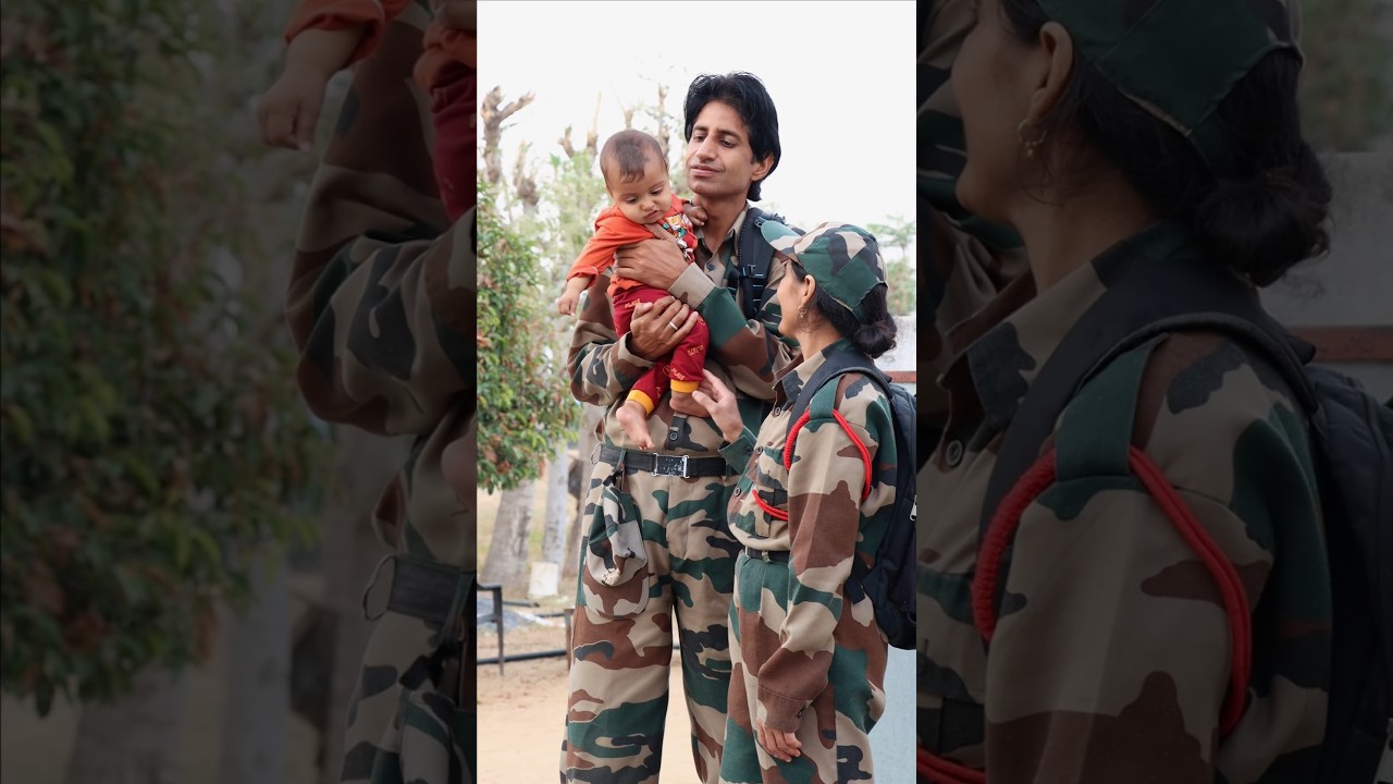Indian army soldier 🇮🇳 village family life #shorts #viral #army #maa #papa